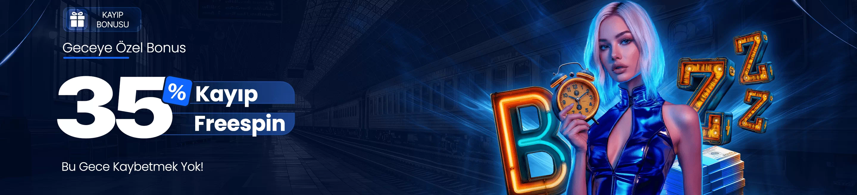 Betgar geceye özel %35 kayıp freespin bonusu kampanya görseli